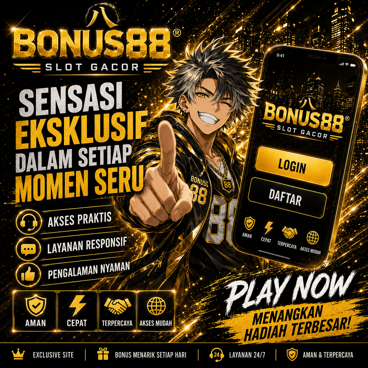 BONUS88® 八 Sensasi Eksklusif Dalam Setiap Momen Seru